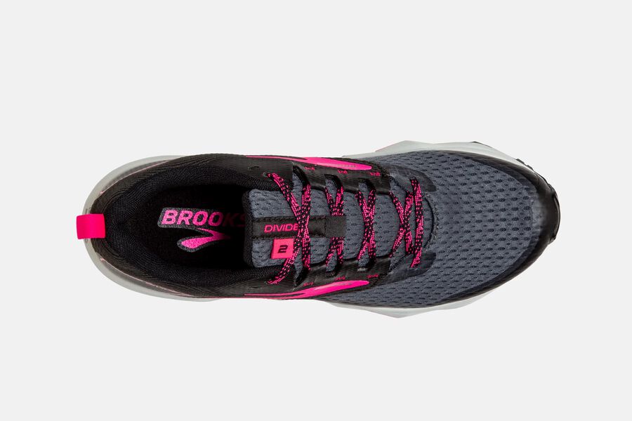 Brooks Divide 2 Trail Running Shoes Womens - Black/Pink - WMTVY-9850